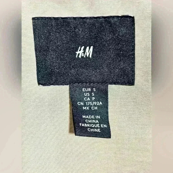 🛑 H&M Womens Faux Fluffy Fur Sherpa Teddy Cream Tan Zip Hooded Jacket Small - Picture 7 of 8